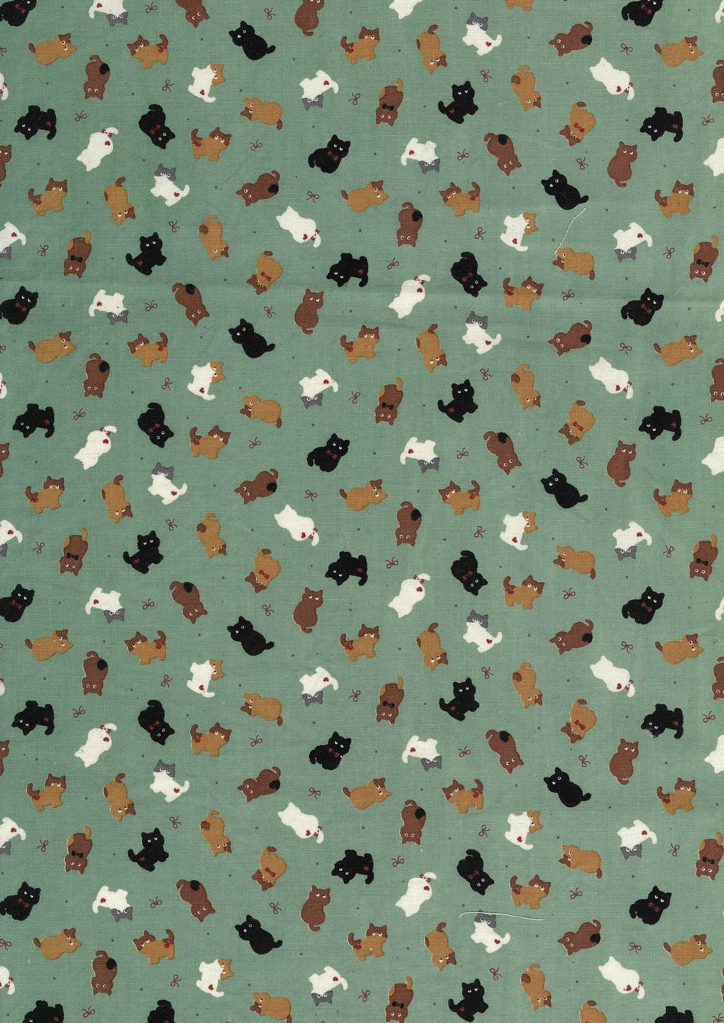 Chibi-pri Cats Cotton Sheeting YKA-39050-1