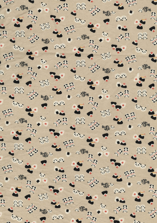 Chibi-pri Panda Onigiri Cotton Oxford YKA-39060-1