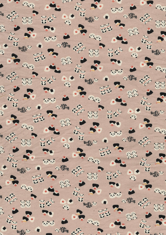 Chibi-pri Panda Onigiri Cotton Oxford YKA-39060-1