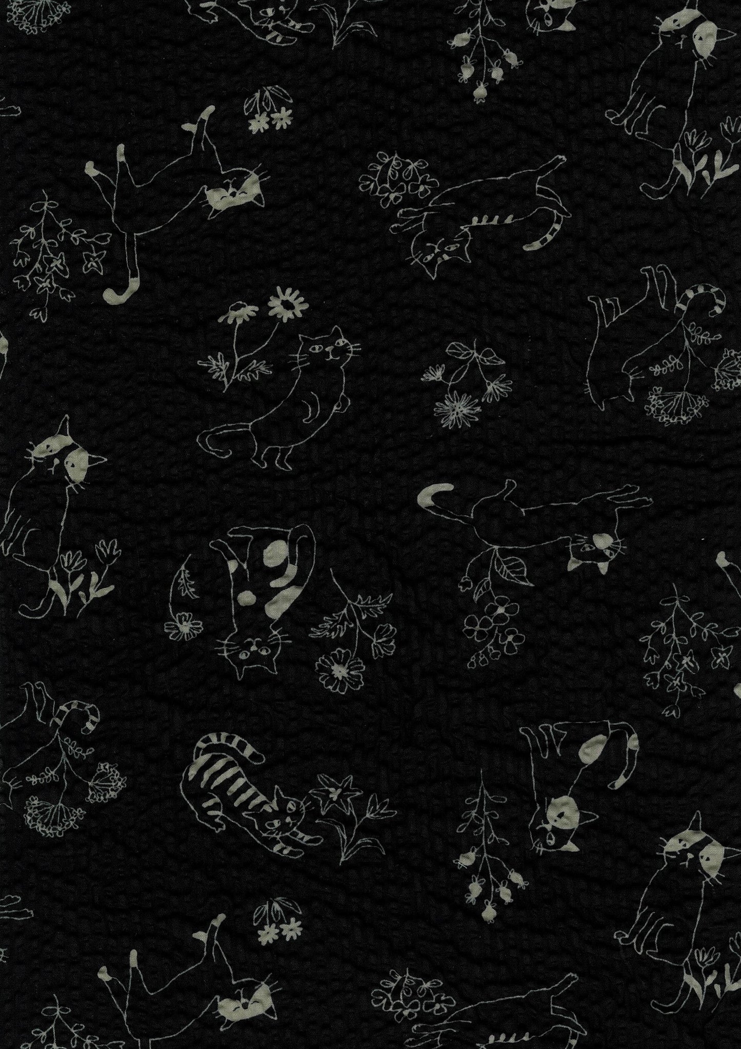 Cat Prints Ripple Seersucker YKA-39080-2