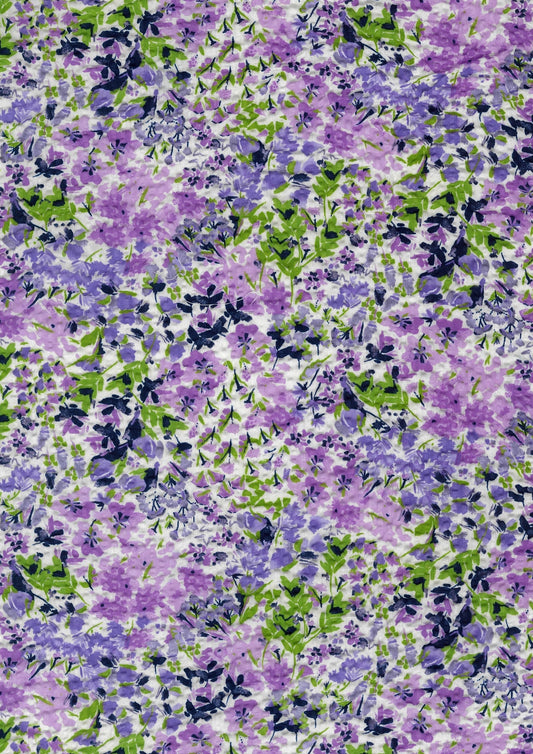 Floral Prints Ripple Seersucker YKA-39080-3