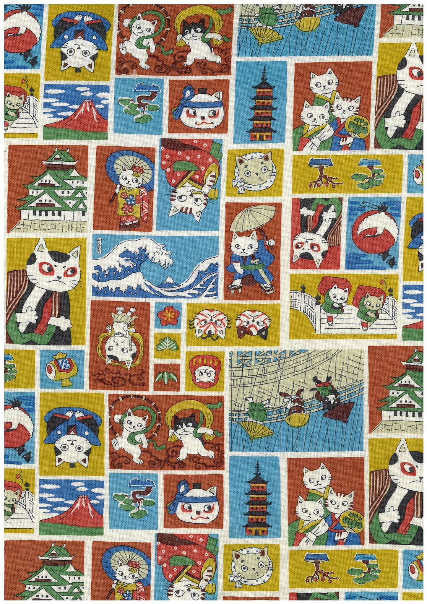 Funny Cats Cotton Sheeting YKA-41060-1