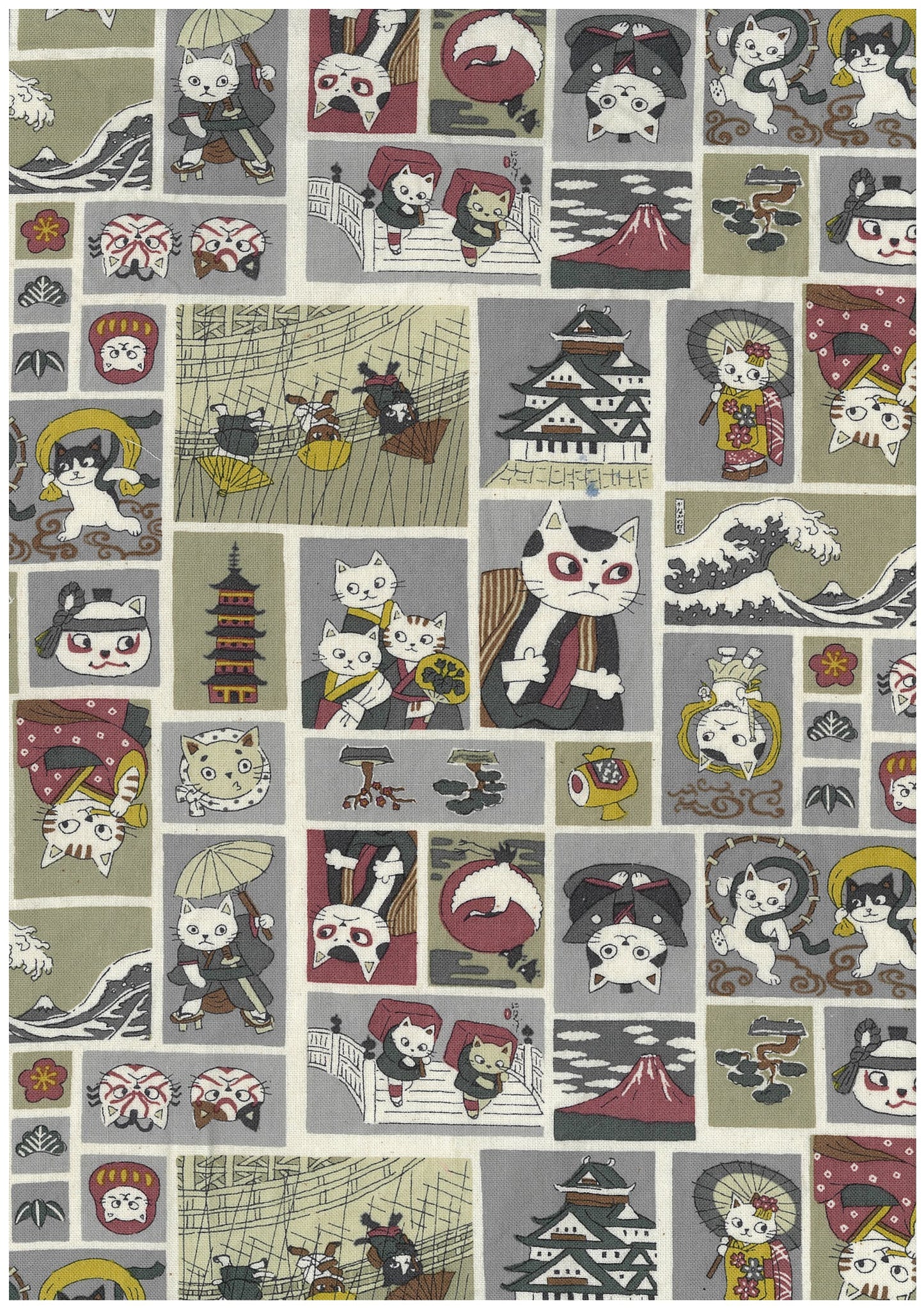 Funny Cats Cotton Sheeting YKA-41060-1