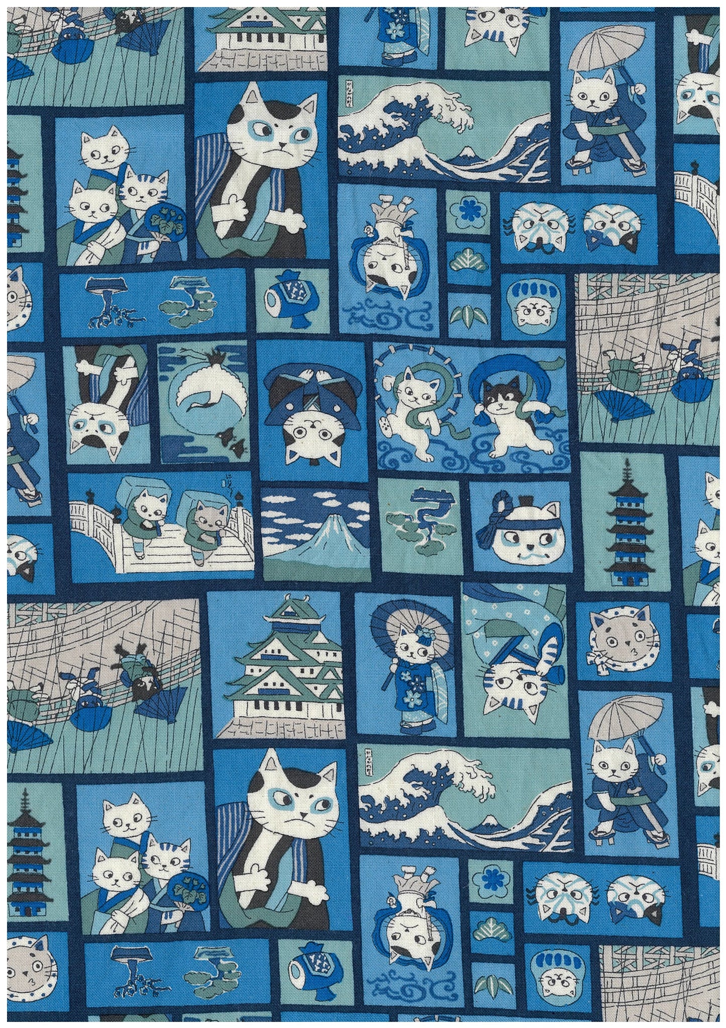 Funny Cats Cotton Sheeting YKA-41060-1