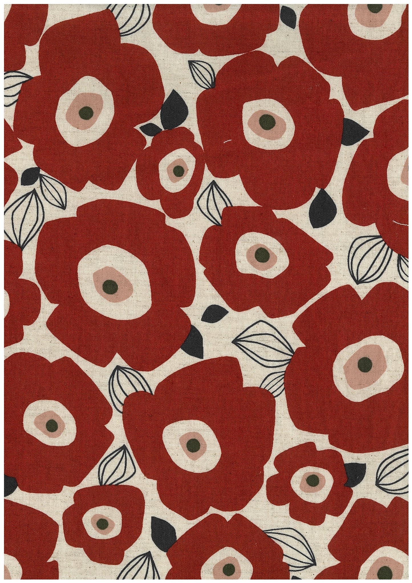 Odekake Large Flowers YKA-46050-1 Sheeting