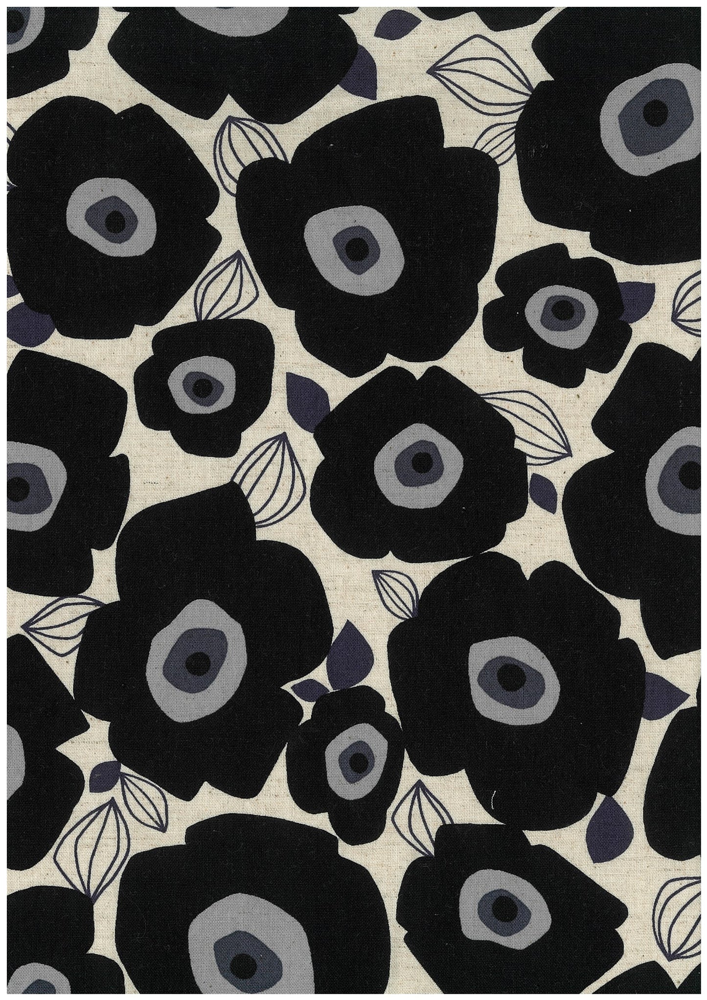 Odekake Large Flowers YKA-46050-1 Sheeting
