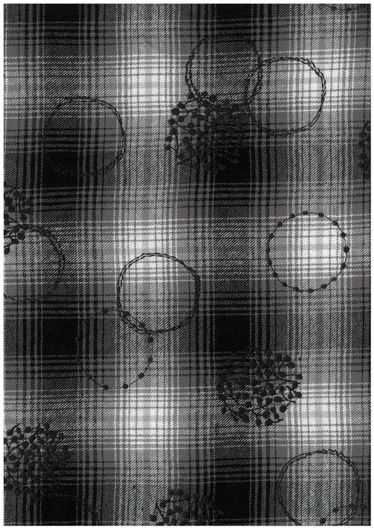 Embroidered Check Flower Wreath Sheeting YKA-46070-2