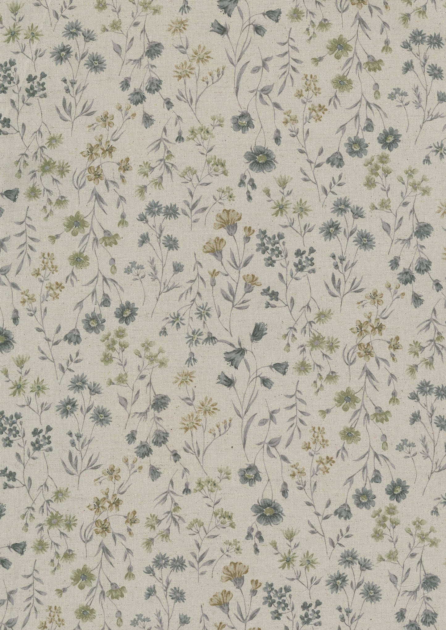 Antique Flower Cotton Linen Blend Sheeting YPA-69040-1