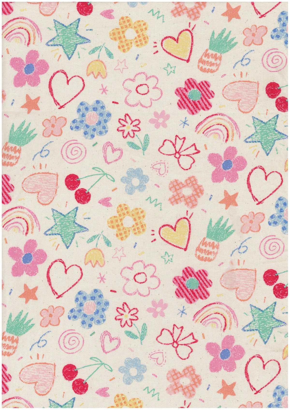Pastel Motifs Cotton Oxford YPA-79000-1