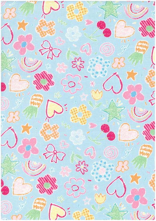 Pastel Motifs Cotton Oxford YPA-79000-1