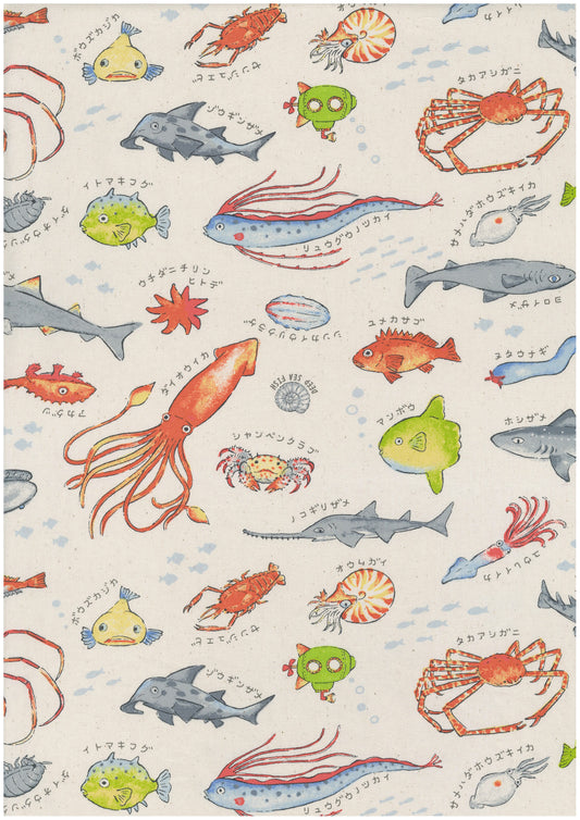 Deep Sea Creatures Cotton Oxford YPA-79010-1