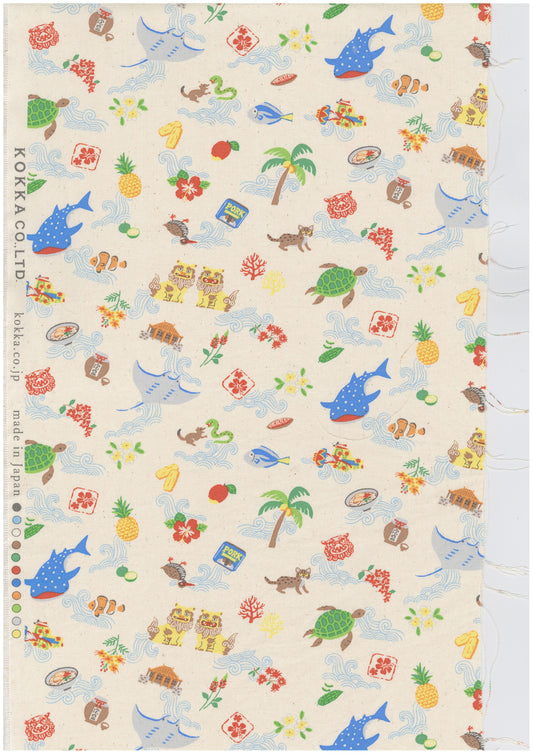 Okinawa Prints Cotton Oxford YPA-79030-1