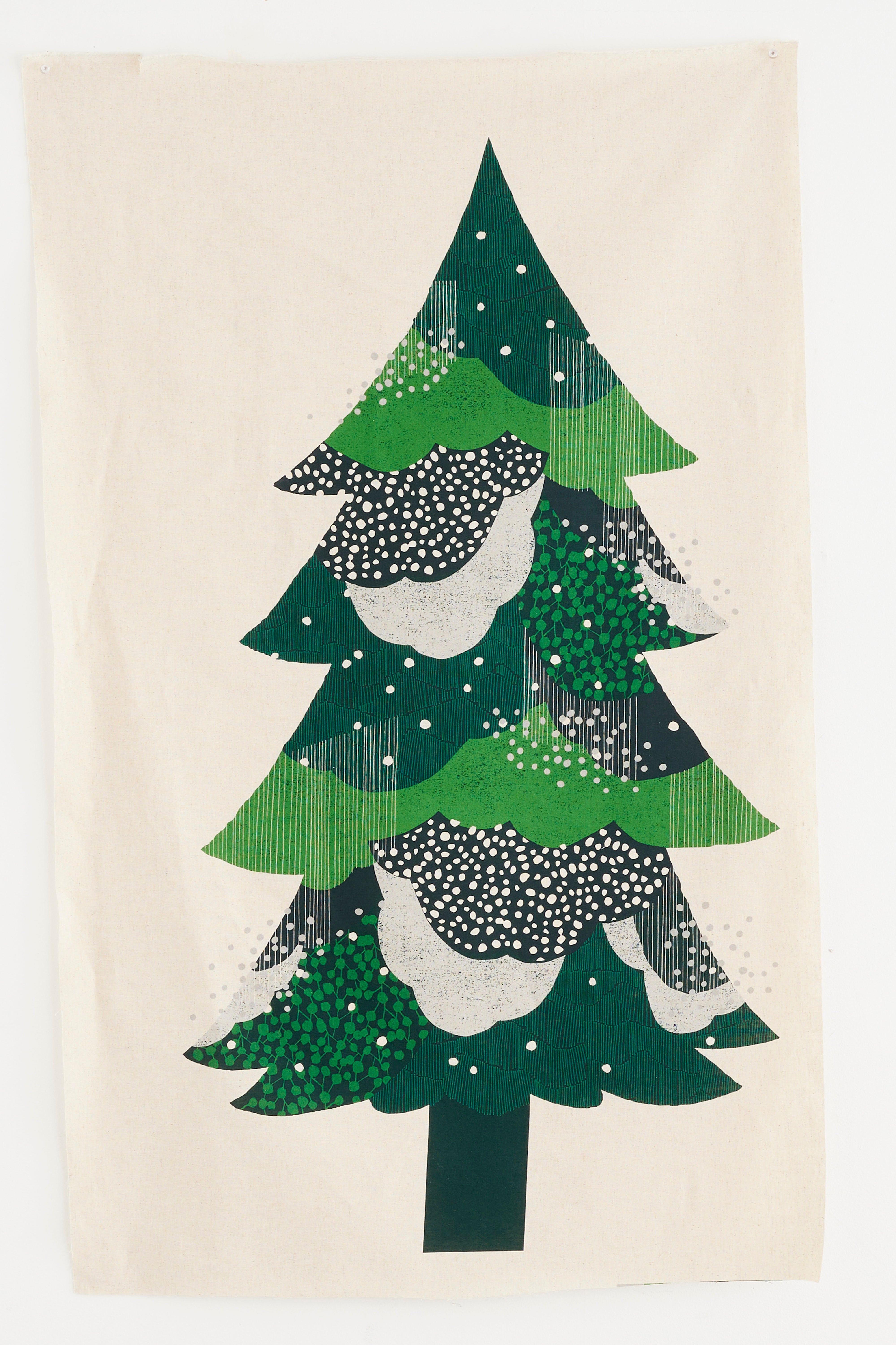 シルクスクリーン A y Christmas Eve 3/100 Preorder] echino Christmas Cotton Linen Canvas Panel Fabric EKX