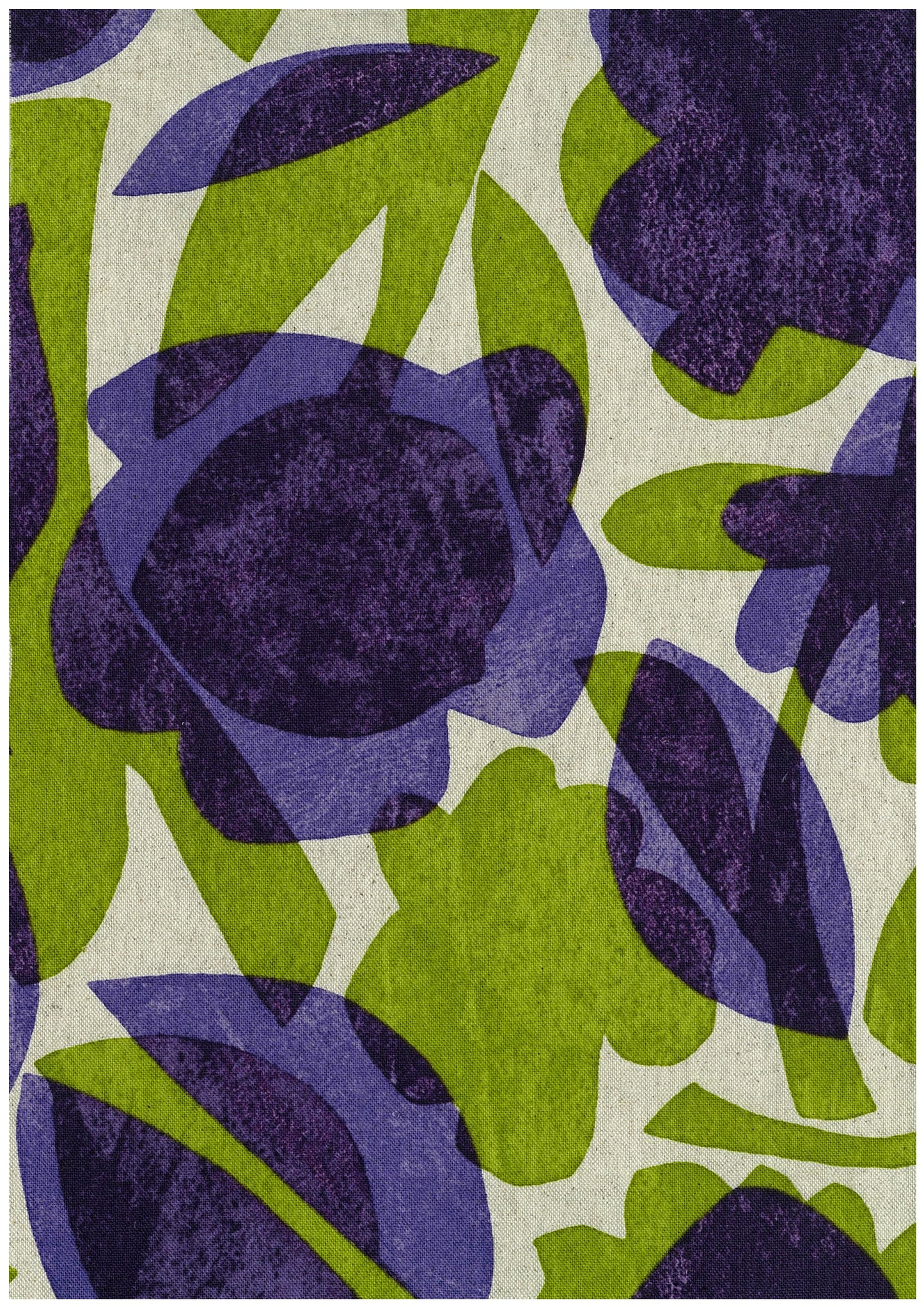 Abstract Flower Cotton Linen Sheeting YKA-26010-1