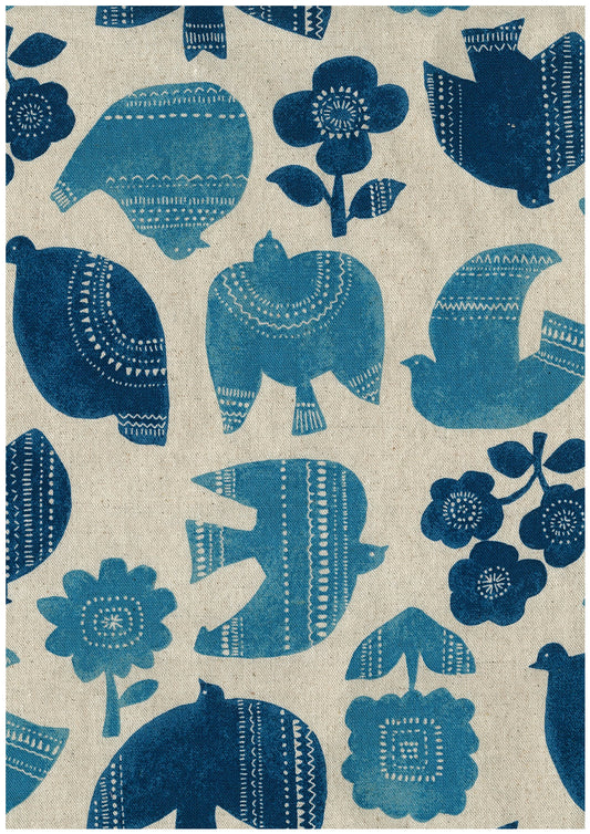Nordic Animals Birds Cotton Linen Canvas YKA-49020-1