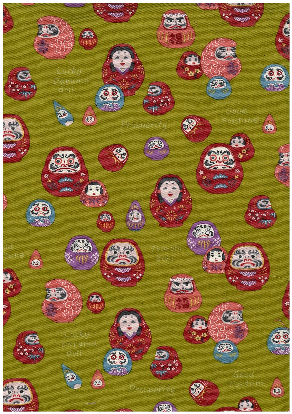 Funny Japan Daruma Cotton Oxford YKA-49040-2