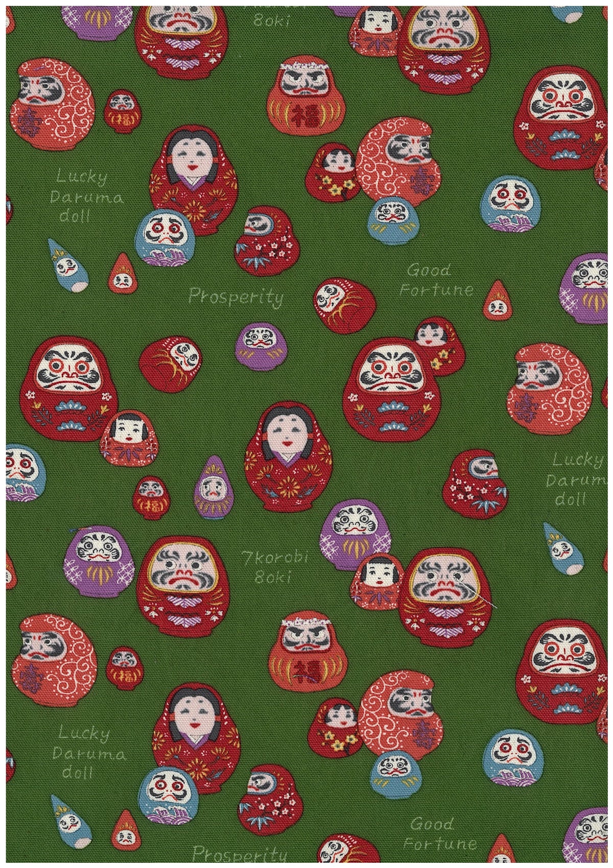 Funny Japan Daruma Cotton Oxford YKA-49040-2