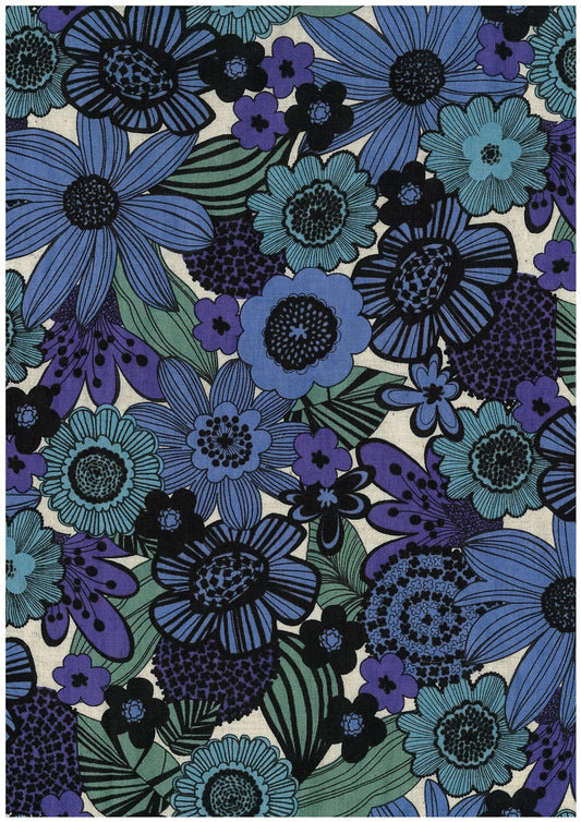 Linnea Black Cotton Sheeting YKA-49070-1
