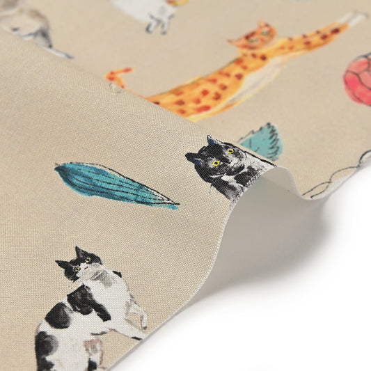 Paper Message “Cat’s Illustrated Book” Muslin, Sheeting
