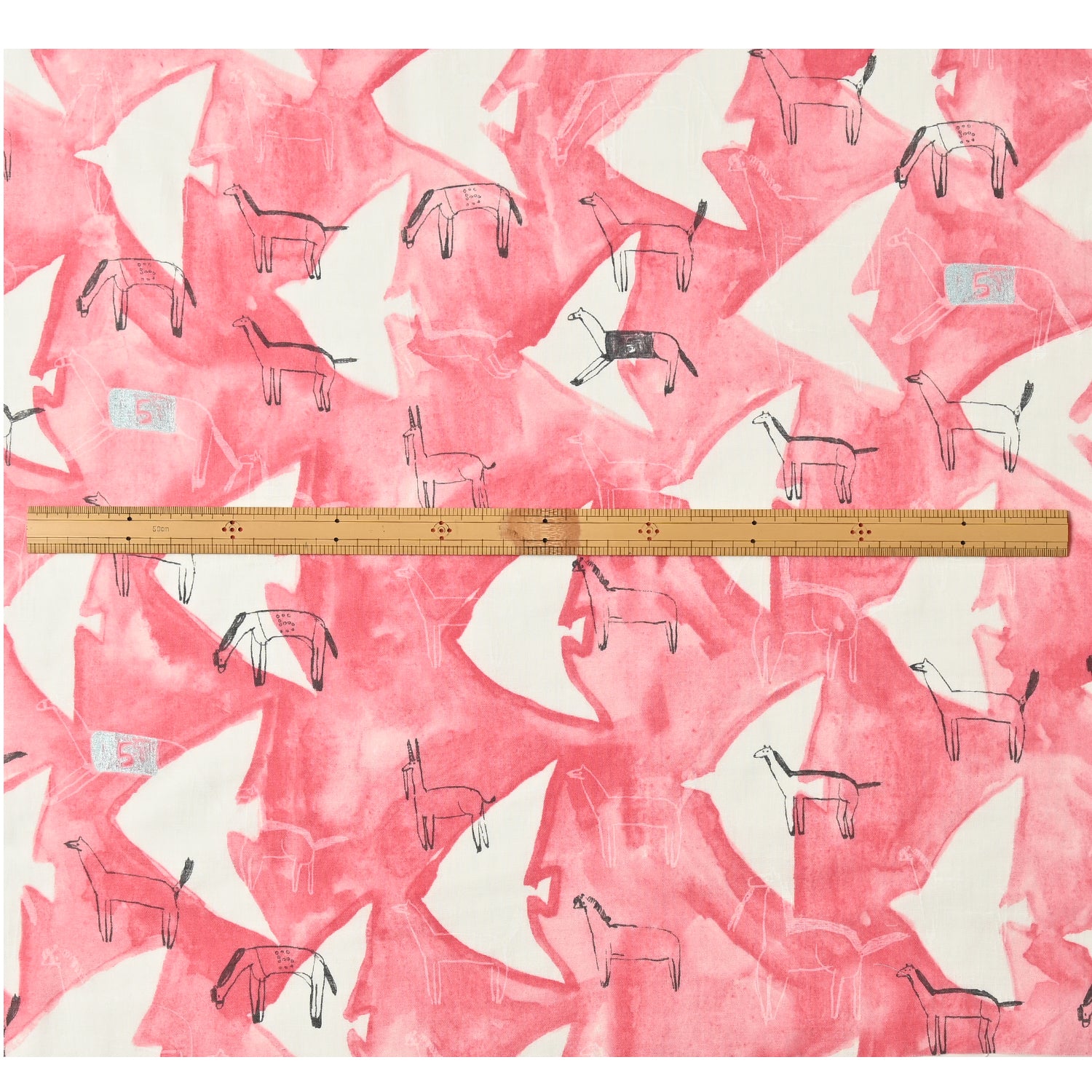 Paper message Horse & Bird Cotton Double Gauze EGXA-8004-1