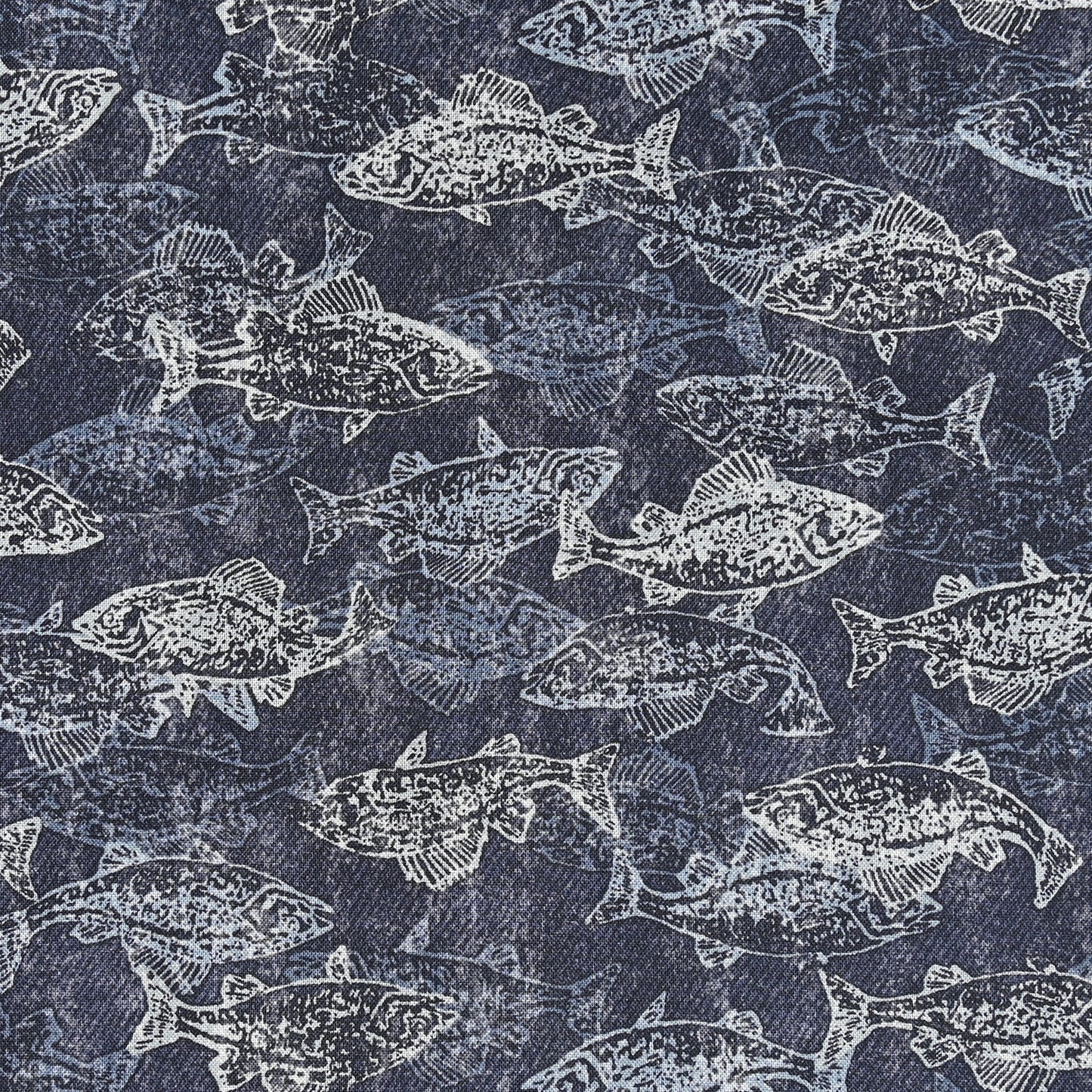 Dad's Craft Denim Fish Camouflage Pattern Sheeting YGA-59040-2